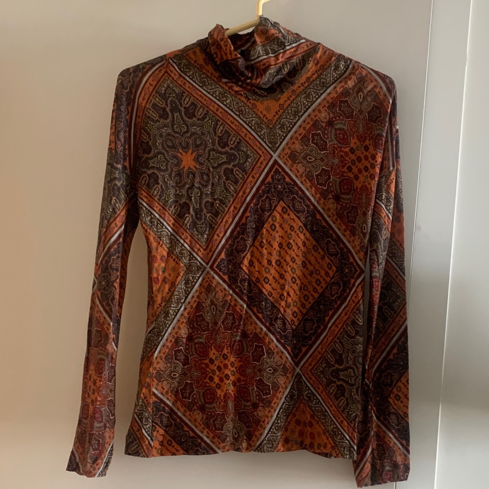Etro Vintage Paisley Long Sleeve Top